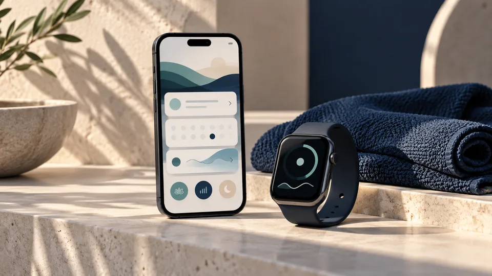 Concept illustration of mobile appointment and habit interfaces, not deployed software