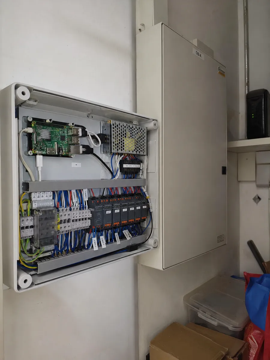 Smart-home controls — illustrative service scene