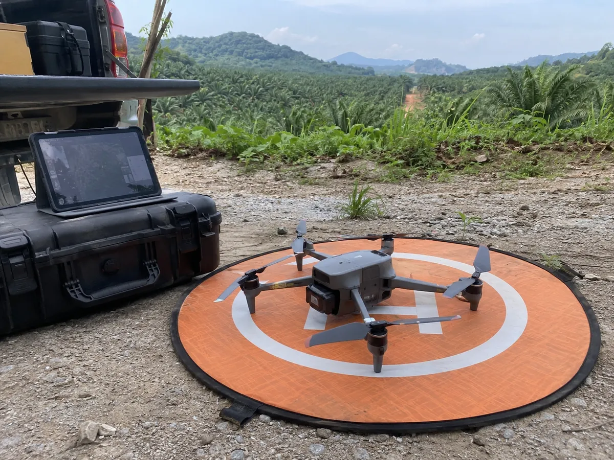 Aerial site photography — illustrative service scene